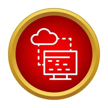 Cloud computing data monitoring and network connection icon Stock Illustration