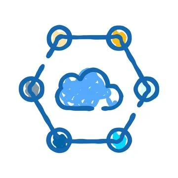 Cloud computing data network connectivity concept Stock Illustration