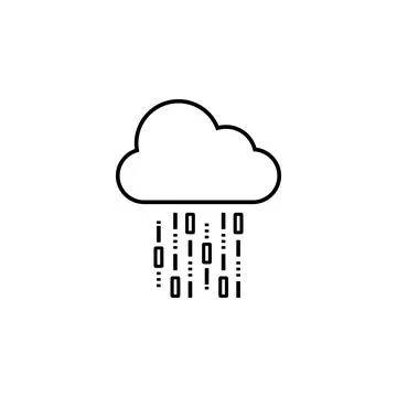 Cloud, computing, data, network icon Illustrazione stock