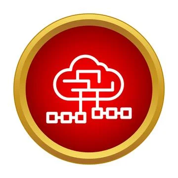 Cloud computing data network infrastructure icon design Stock Illustration