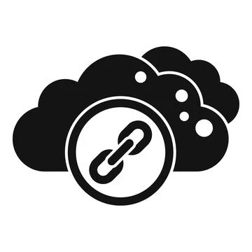 Cloud computing data network link icon イラスト素材