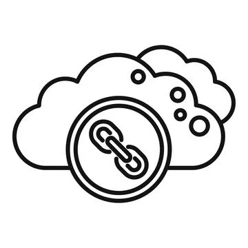 Cloud computing data network link icon representing connection イラスト素材