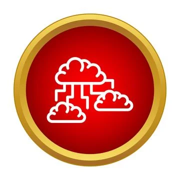 Cloud computing data network storage server icon Stock Illustration