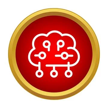 Cloud computing data network storage technology icon Stock Illustration