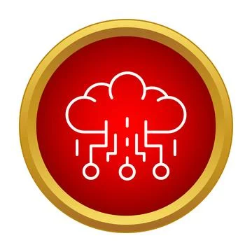 Cloud computing data network storage technology icon Stock Illustration