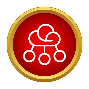 Cloud computing data network storage technology icon Stock Illustration