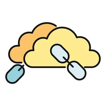 Cloud computing data network storage connection information sharing イラスト素材