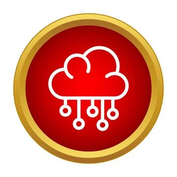 Cloud computing data network storage technology icon 库存插图