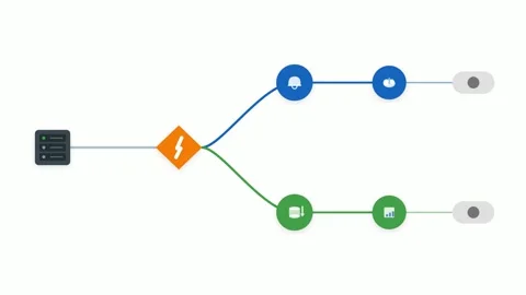 Cloud Computing Data Pipeline and Automation Workflow Diagram Stockbeeldmateriaal 333185744