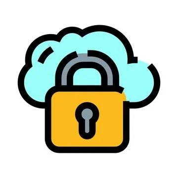 Cloud computing data privacy and security protecting information Stockillustratie