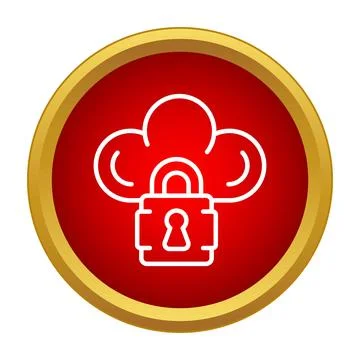 Cloud computing data protection with security padlock icon Stock Illustration