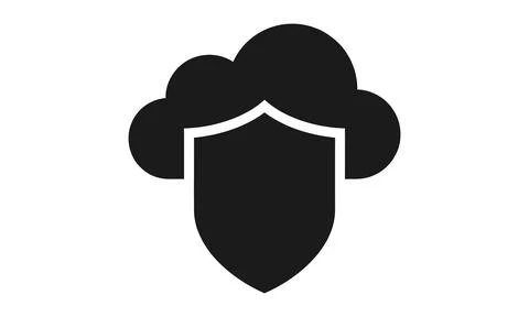 Cloud computing data protection shield icon for digital security Stockillustratie