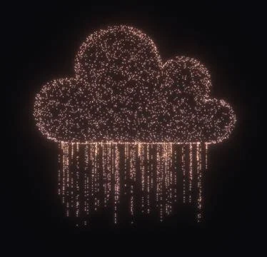 Cloud Computing Data Rain Stock Illustration