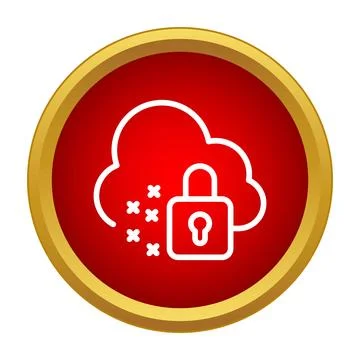 Cloud computing data security and cyber protection concept Illustrazione stock