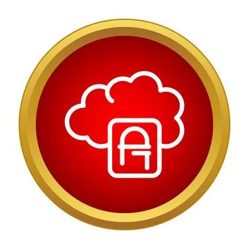 Cloud computing data security protecting information online Illustrazione stock