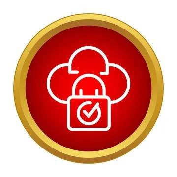Cloud computing data security protecting information online Stock Illustration