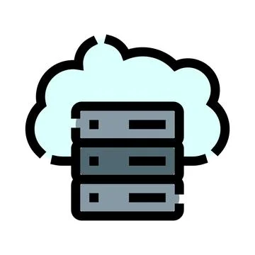 Cloud computing data server hosting technology concept Stock Illustration