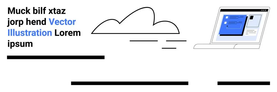 Cloud computing, data sharing, digital storage, modern technology, IT solutio Illustrazione stock