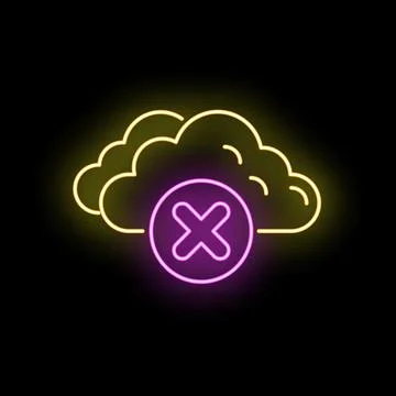 Cloud computing data storage access error icon Stock Illustration