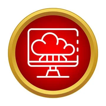 Cloud computing data storage and network icon Stock Illustration