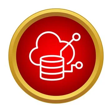 Cloud computing data storage and network icon Stock Illustration