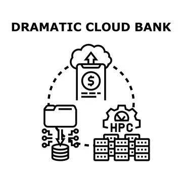 Cloud computing data storage and high performance networks イラスト素材