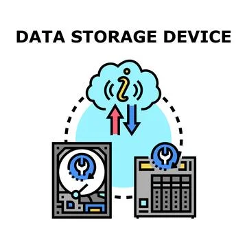 Cloud computing data storage and network repair service Stock Illustration