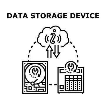 Cloud computing data storage and network repair service 库存插图