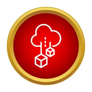 Cloud computing data storage and network technology icon 스톡 일러스트