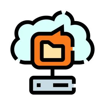 Cloud computing data storage and network server concept Illustrazione stock