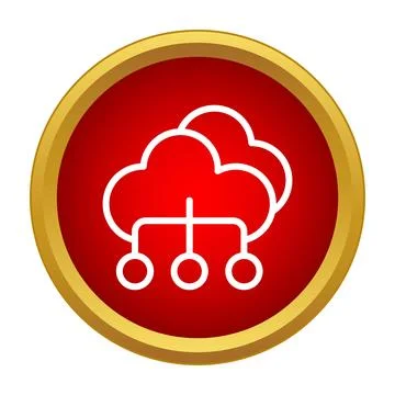 Cloud computing data storage connectivity network icon Illustrazione stock