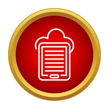 Cloud computing data storage on mobile tablet 스톡 일러스트