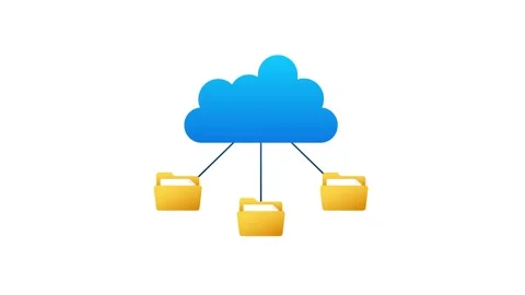 Cloud computing data storage network technology animation Stock Footage 337967698