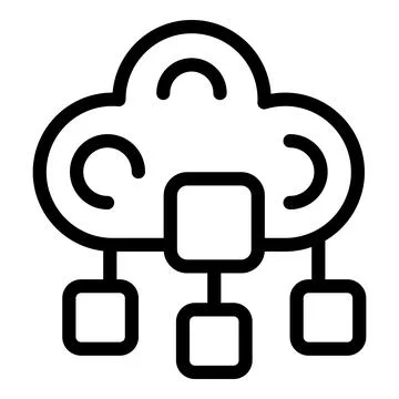 Cloud computing data storage network sharing icon Stock Illustration