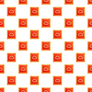 Cloud computing data storage network technology seamless pattern Illustrazione stock