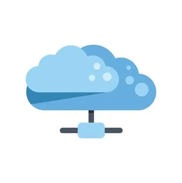 Cloud computing data storage network server icon Illustrazione stock