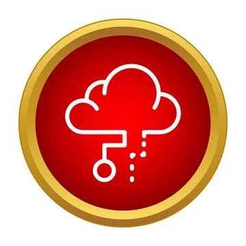 Cloud computing data storage network server icon design Stockillustratie