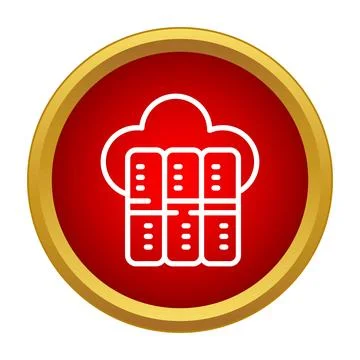 Cloud computing data storage network servers icon 스톡 일러스트