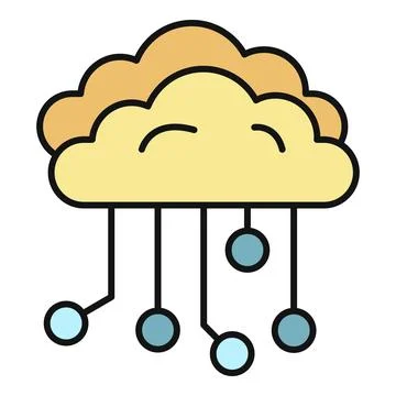 Cloud computing data storage network technology service Stock Illustration