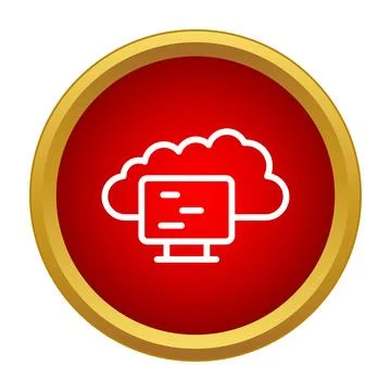 Cloud computing data storage networking icon Illustrazione stock