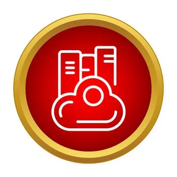 Cloud computing data storage server database icon Illustrazione stock