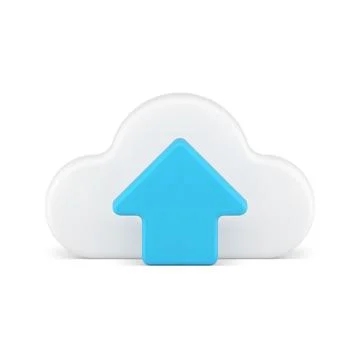 Cloud computing data storage upload digital information virtual transfer 3d i 스톡 일러스트