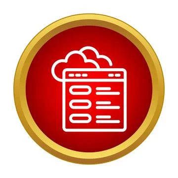 Cloud computing data storage web application icon Stock Illustration