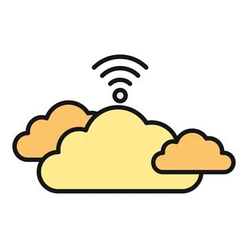 Cloud computing data storage wireless network access Stock Illustration