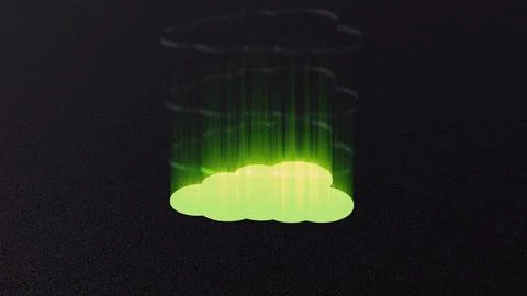 Cloud computing data streaming concept Illustrazione stock