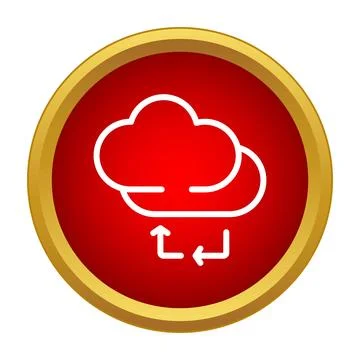 Cloud computing data synchronization and exchange icon 스톡 일러스트