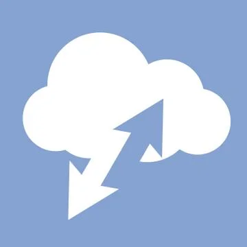 Cloud computing data synchronization - network interchange icon Stock Illustration