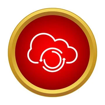 Cloud computing data synchronization optimization icon concept Stockillustratie
