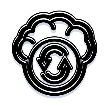 Cloud computing data synchronization update refresh icon イラスト素材