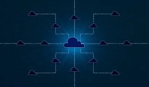  Cloud Computing, data transfer between cloud server. Cloud Computing, dat... 스톡 사진